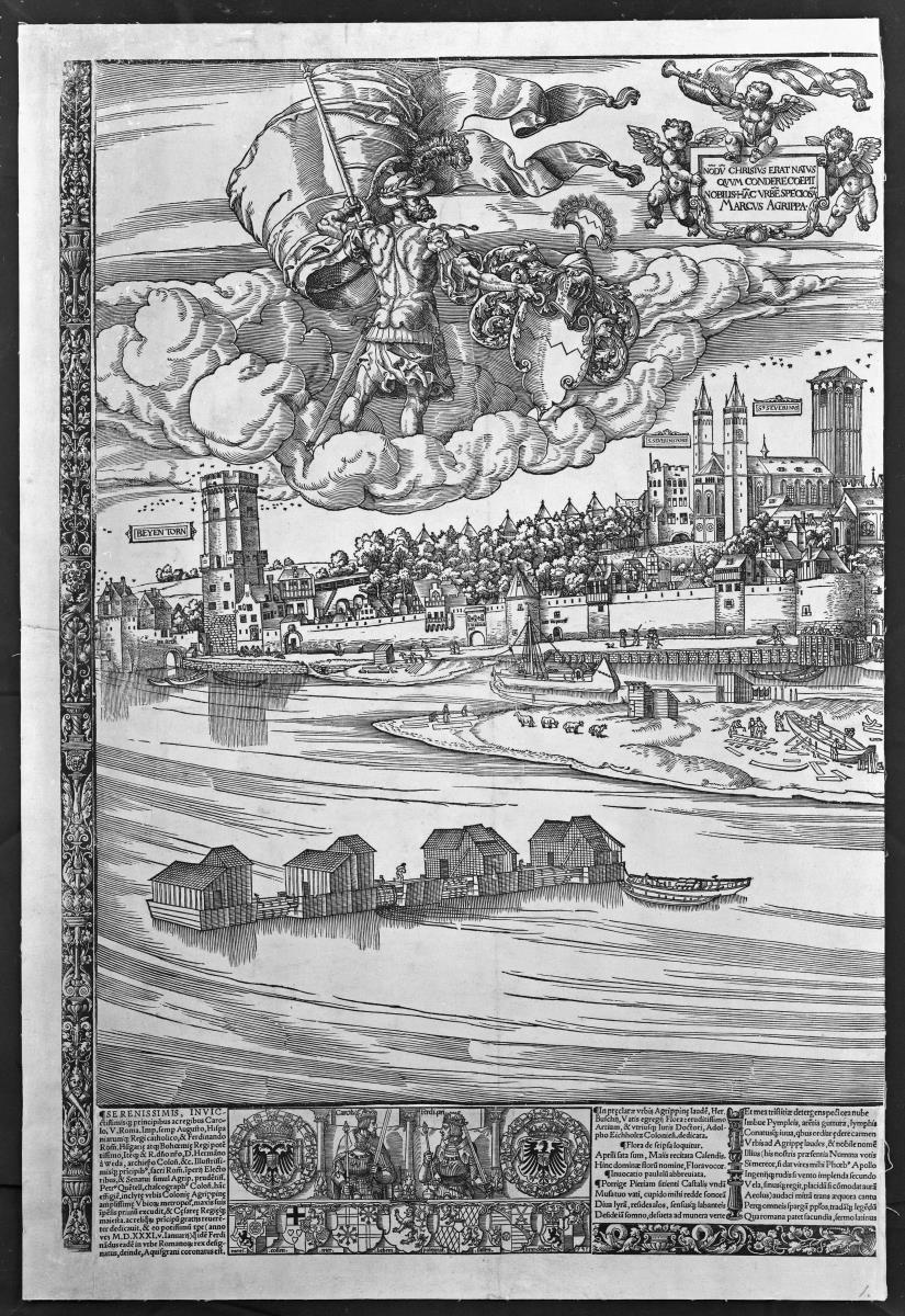 Ansicht der Stadt Köln von der Rheinseite
