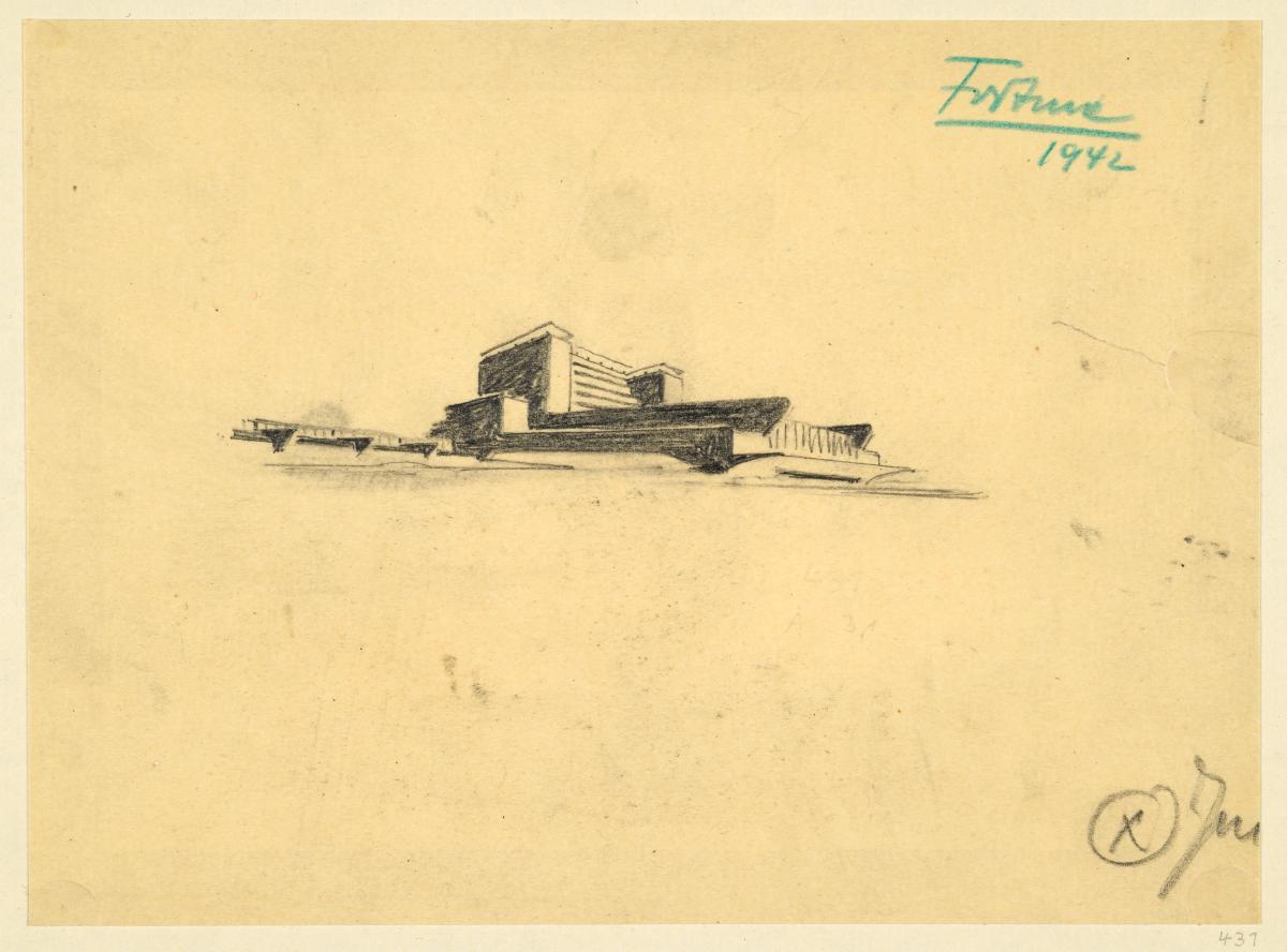 Imaginäre Skizze für das Fortune Magazine, New York