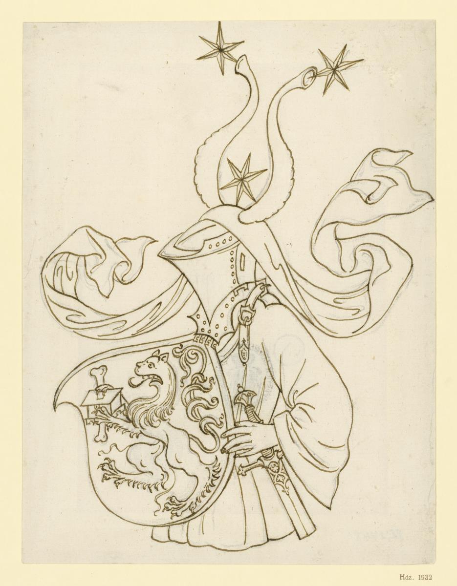 Entwurf des Wappens des Hans Kastenbein