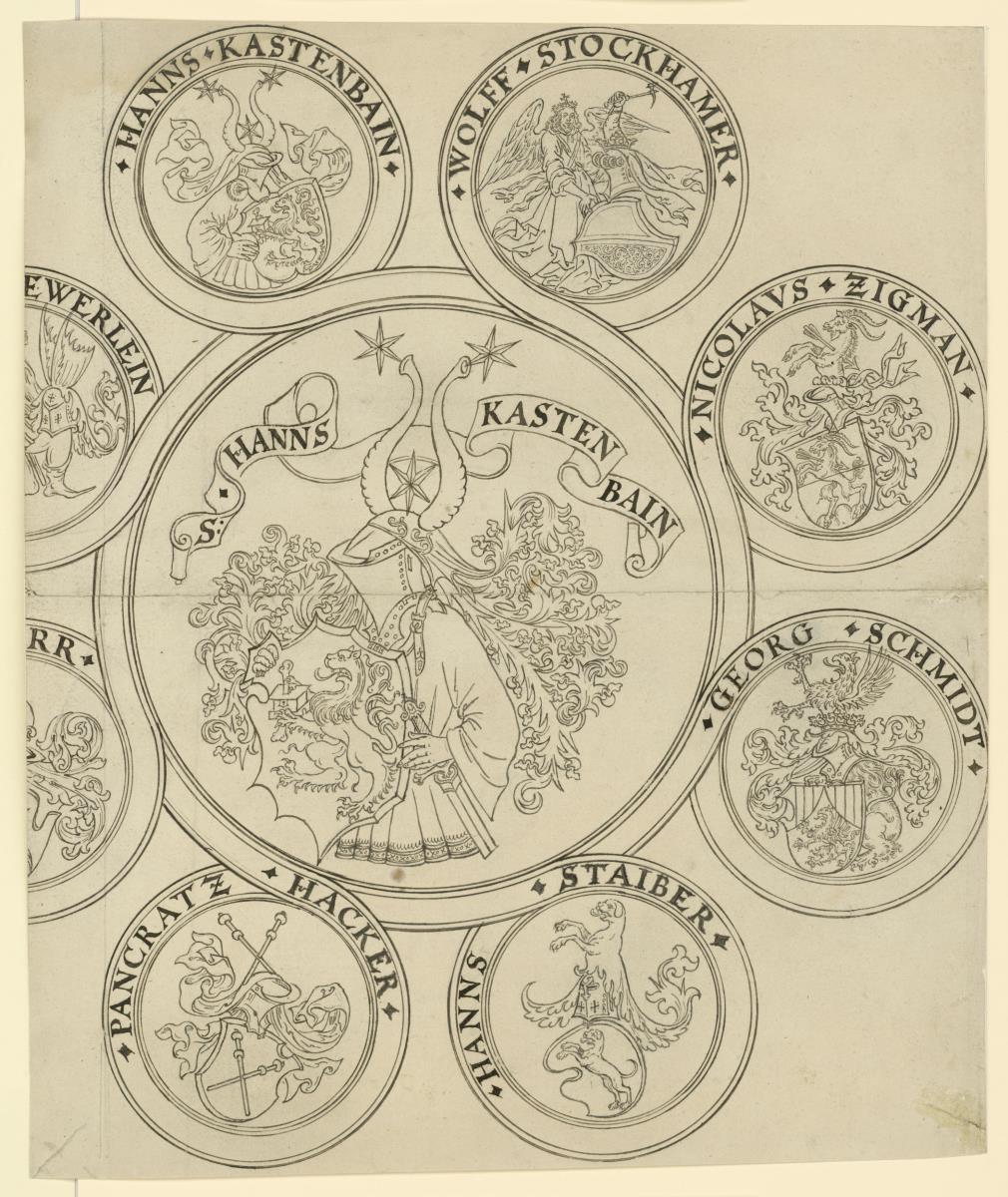 Wappentafel der Familie Hans Kastenbeins