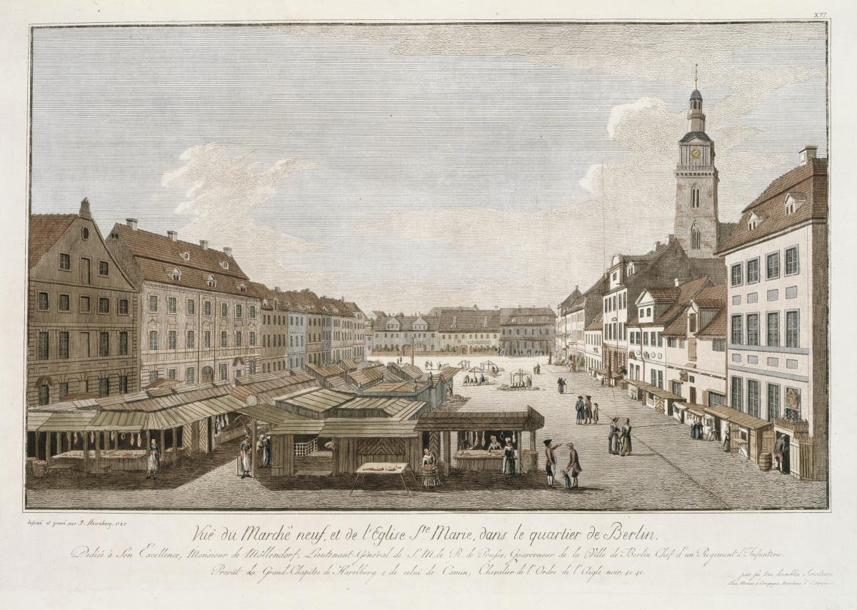 Blick auf den Neuen Markt mit der Marienkirche