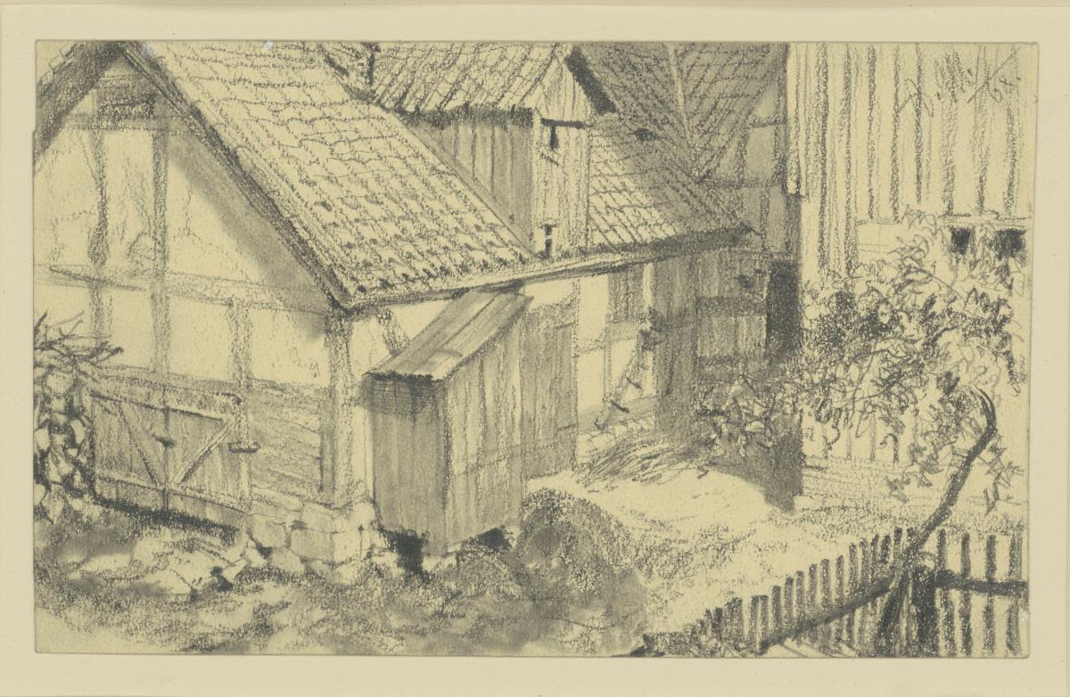 Hof eines Bauernhauses