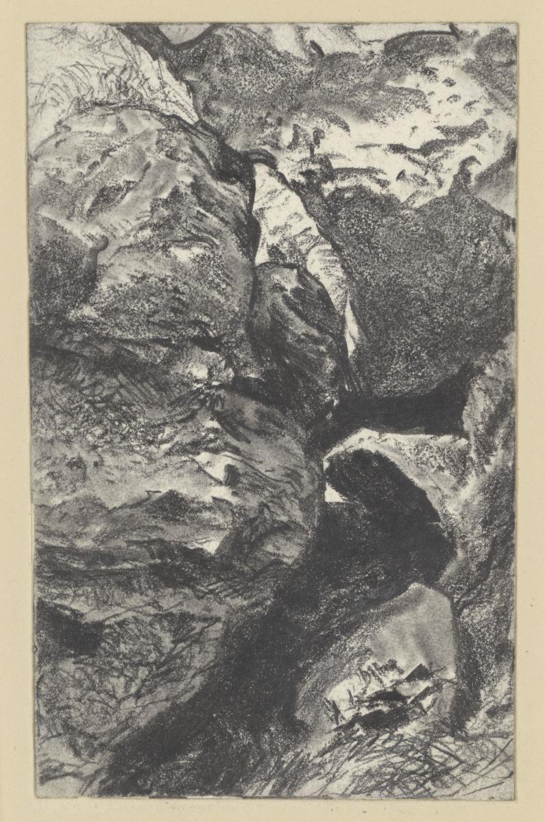Zerklüftete Felspartie (Wasserrinne im Felsen)