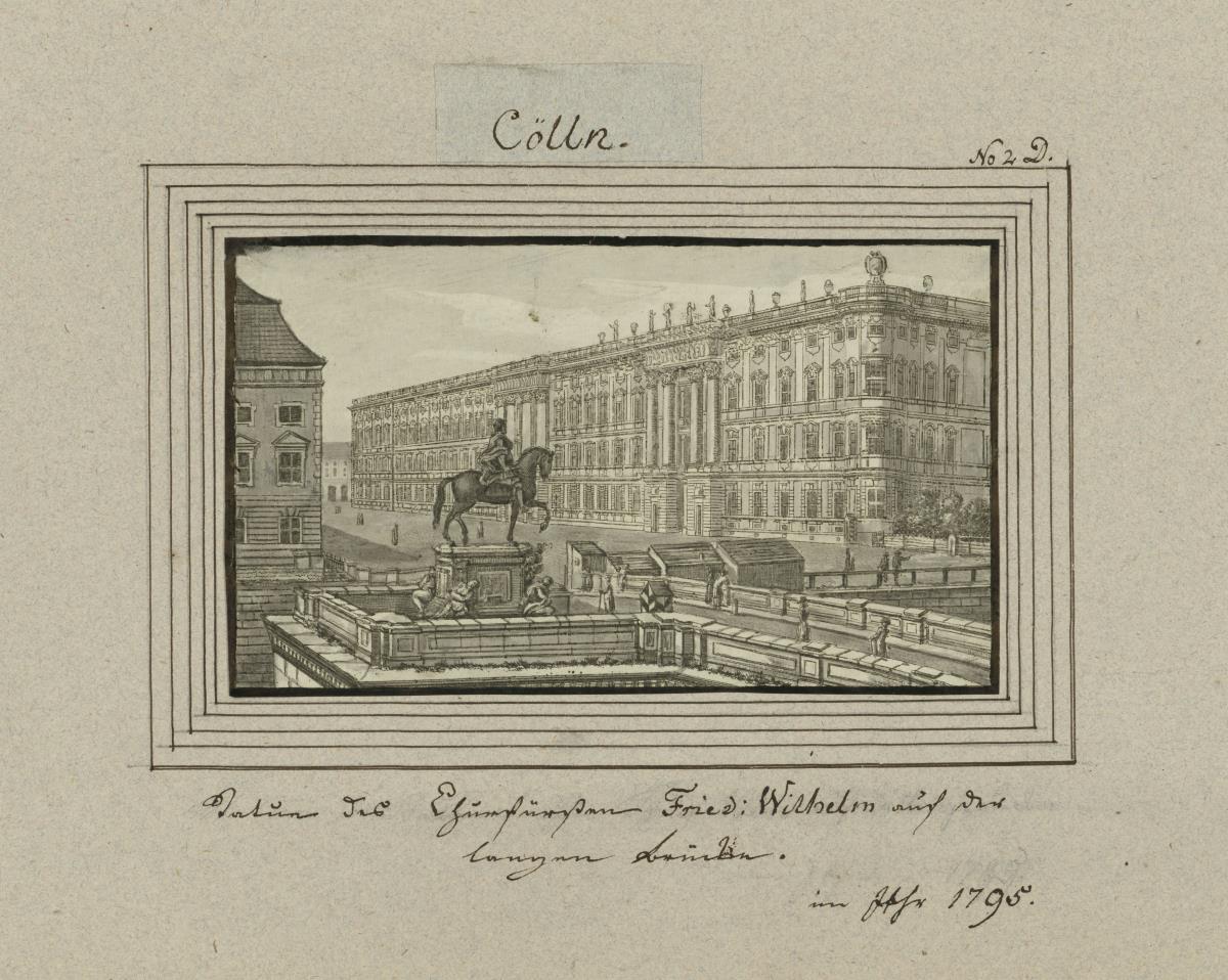 Cölln. Statue des Churfürsten Fried. Wilhelm auf der langen Brücke. im Jahr 1795