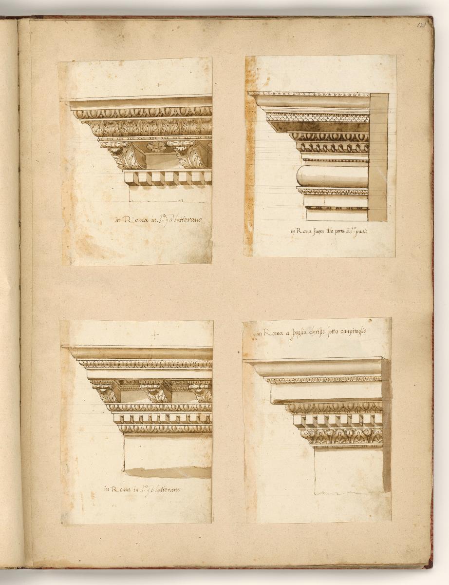 Konsolengesims aus S. Giovani, Laterano; Gebälk; Konsolengebälk; Gesims