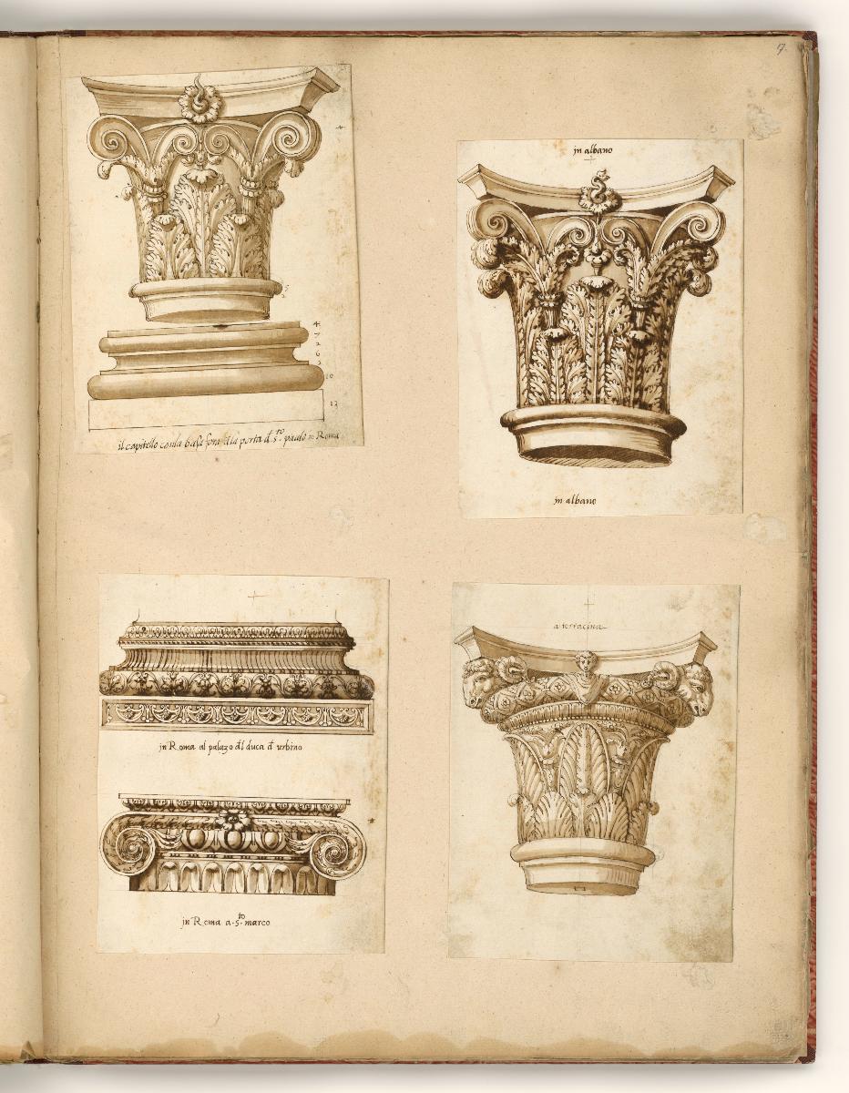 Kapitell und Säulenbasis; Kapitell; Schmuckbasis und Kapitell; Kapitell
