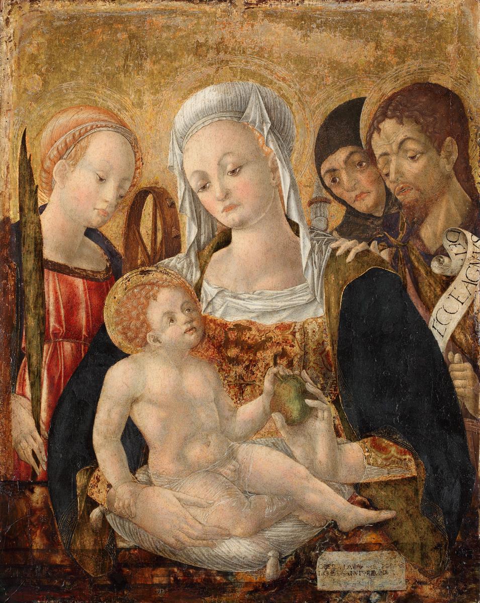 Maria mit dem Kind und den Heiligen Katharina von Alexandrien, Klara und Johannes dem Täufer