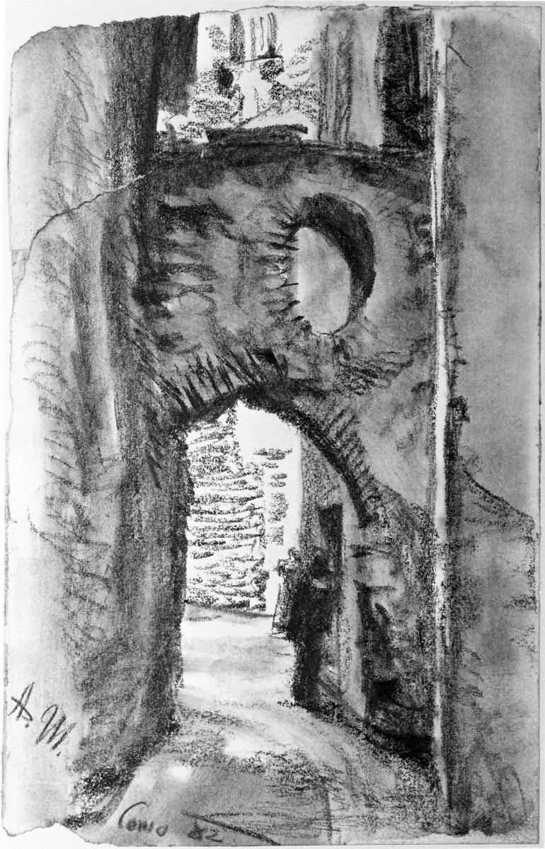 Gasse mit Verbindungsbogen in Como