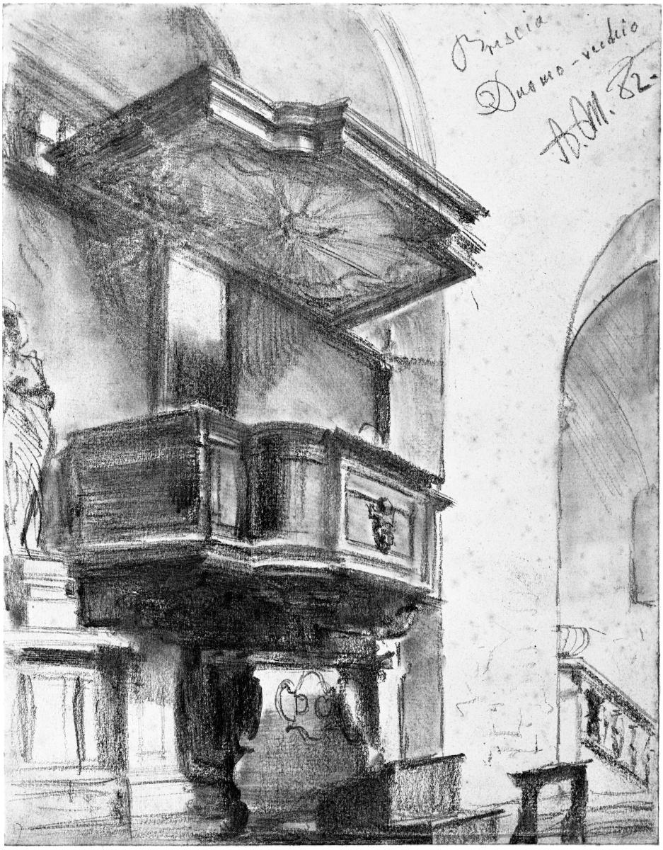 Kanzel im altem Dom in Brescia