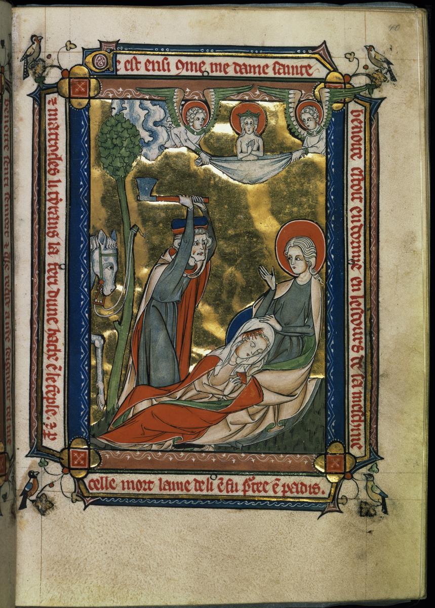 Vie de Sainte Benoîte d'Origny. Der Tod der heiligen Benedikta