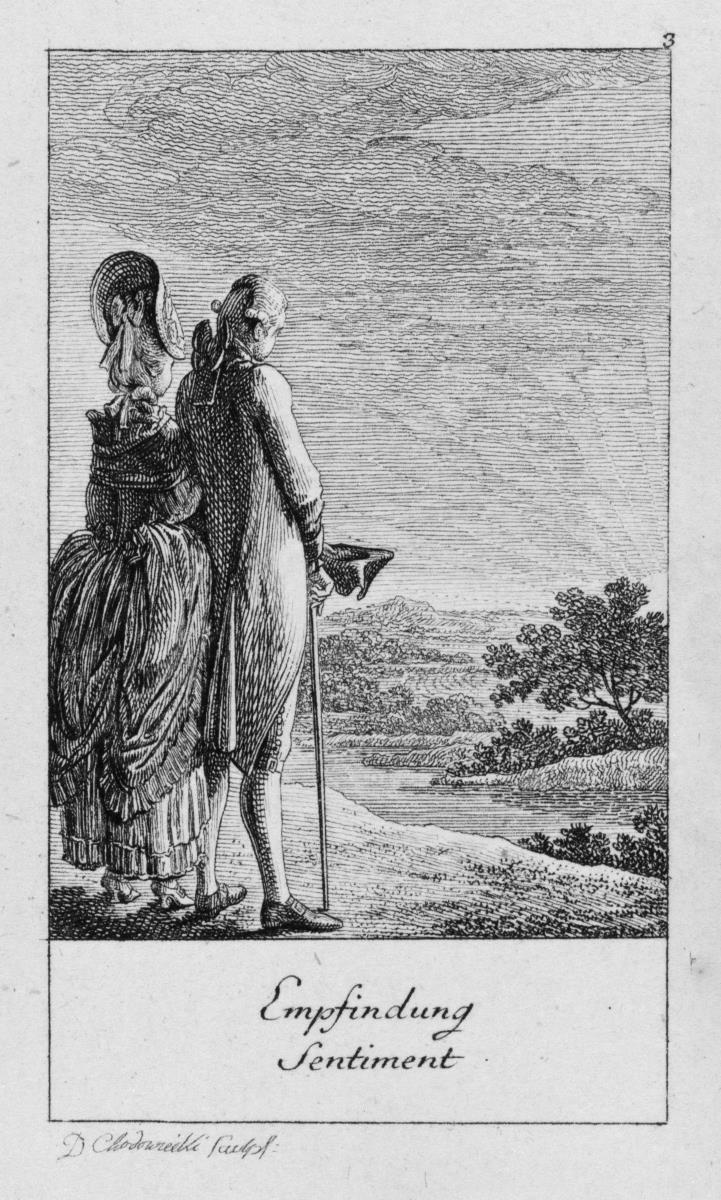 "Natürliche und affektierte Handlungen des Lebens", 2. Folge (12 Blätter), Blatt 1-12: Natur-Afectation / Empfindung / Geschmack / Kunstkenntnis / Böses Wetter / Reitbahn