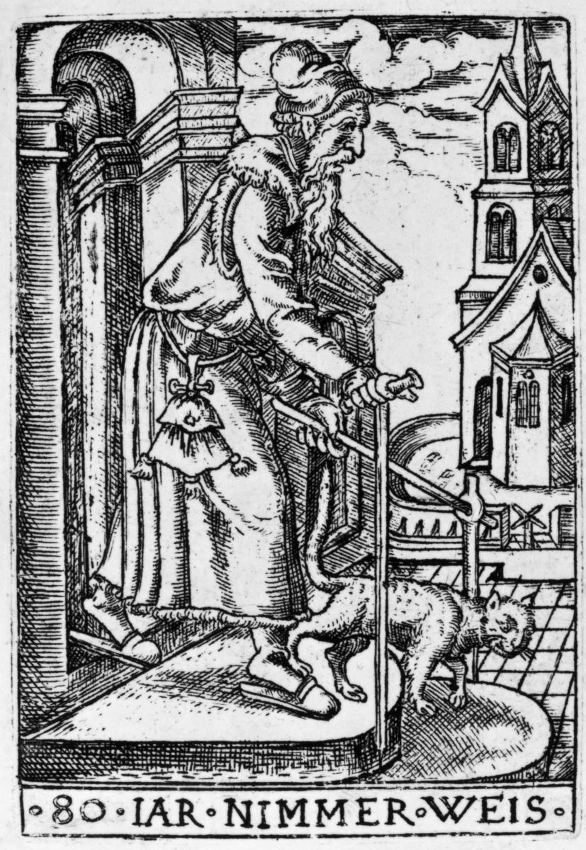 Die Altersstufen des Mannes. 80-jähriger Mann. Achtes Lebensalter