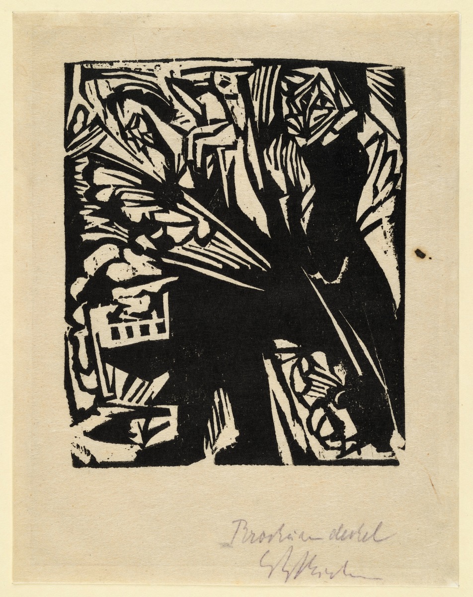 Titelholzschnitt für den Katalog Kunstsalon Ludwig Schames, Frankfurt am Main 1916