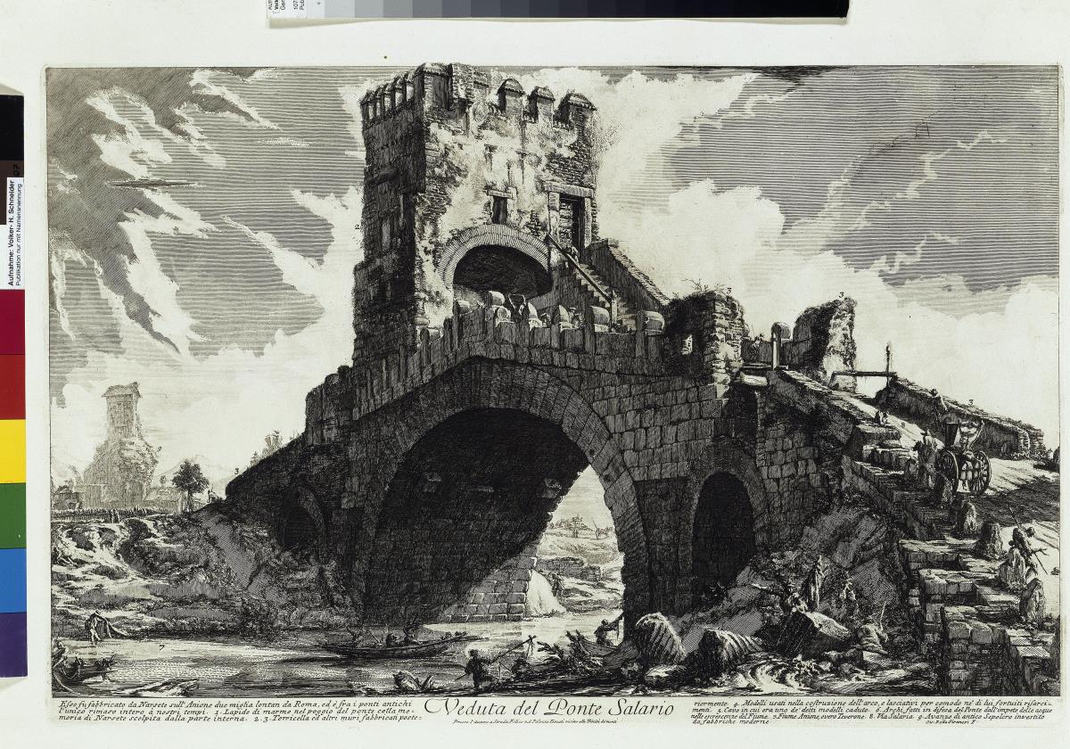 Ansicht des Ponte Salario (aus: Vedute di Roma)