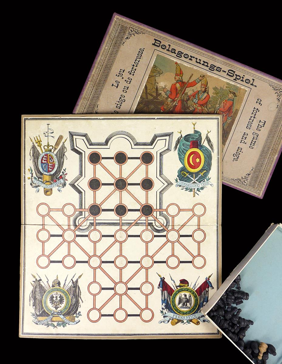Belagerungs-Spiel. The game of fortress and siege. Le jeu de siège ou de forteresse. Belegering-spel- Juego de fortaleza y sitio.