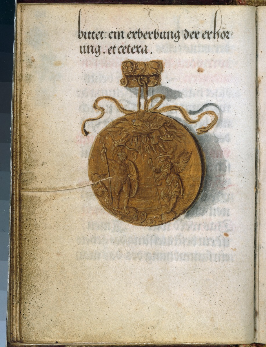 Gebetbuch des Matthäus Schwarz. Medaille