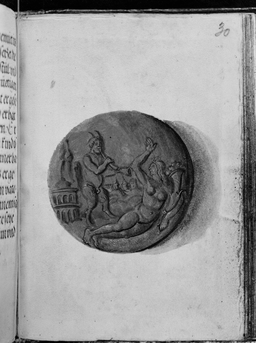 Gebetbuch des Matthäus Schwarz. Mythologische Szene im Rund einer Medaille