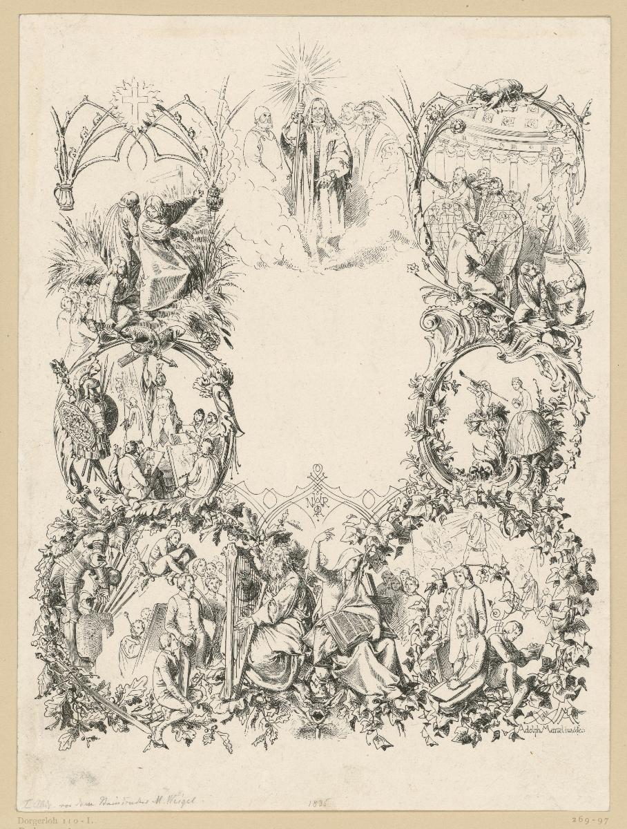 Titeleinfassung zu Graf Athanasius Raczynski: Geschichte der neueren deutschen Kunst. Bd. 3