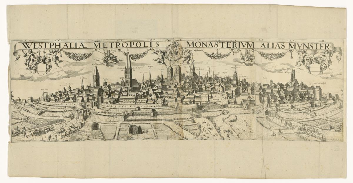 Ansicht von Münster von Westen (WESTPHALIAE METROPOLIS MONASTERIVM ALIAS MVNSTER)