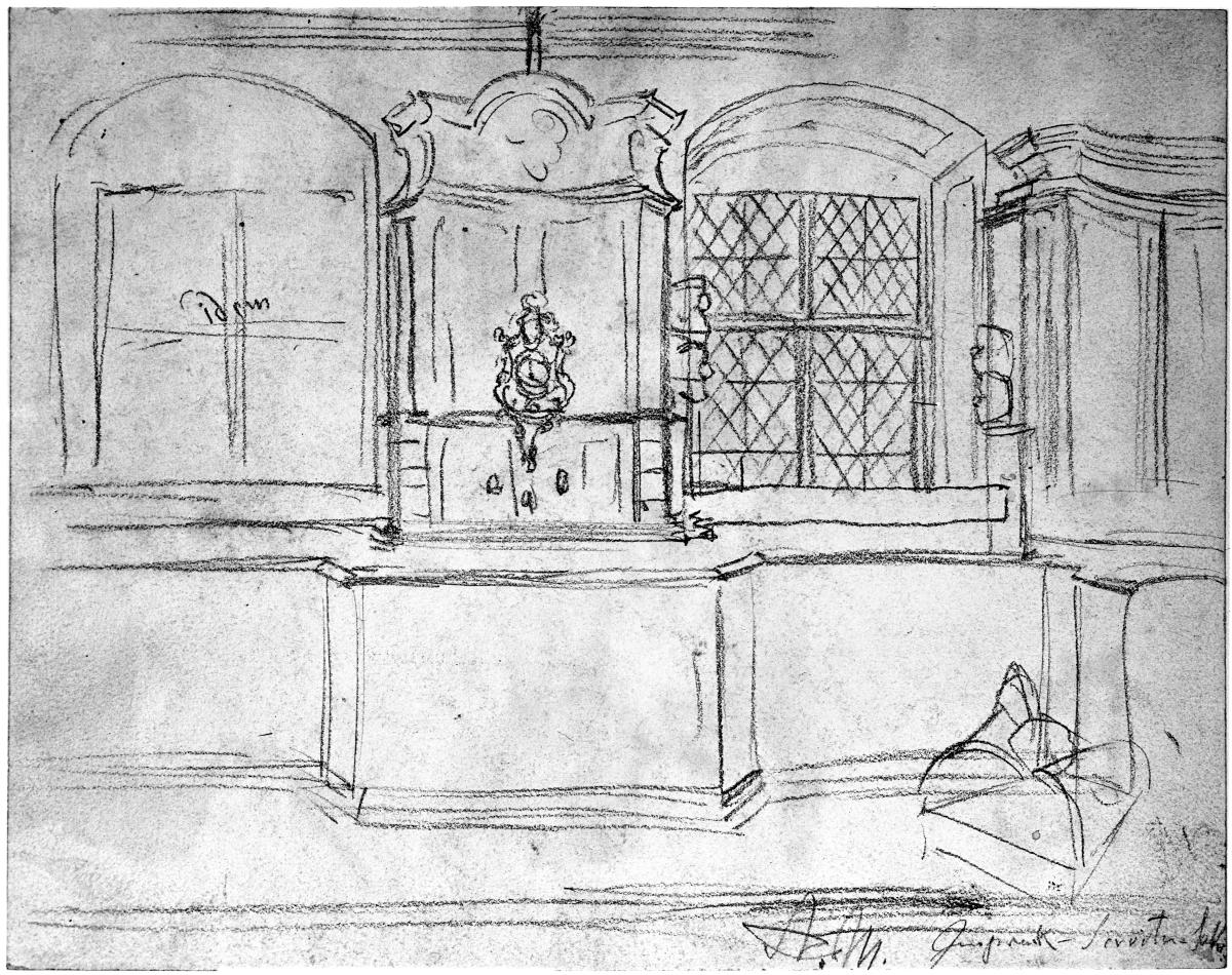 Inneres der Sakristei des Servitenklosters in Innsbruck