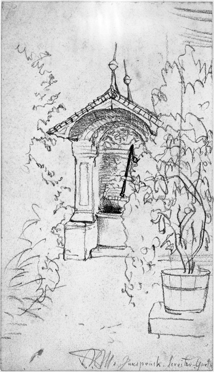 Brunnen im Garten des Servitenklosters in Innsbruck