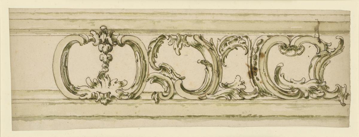Teilentwurf für eine Steinbalustrade