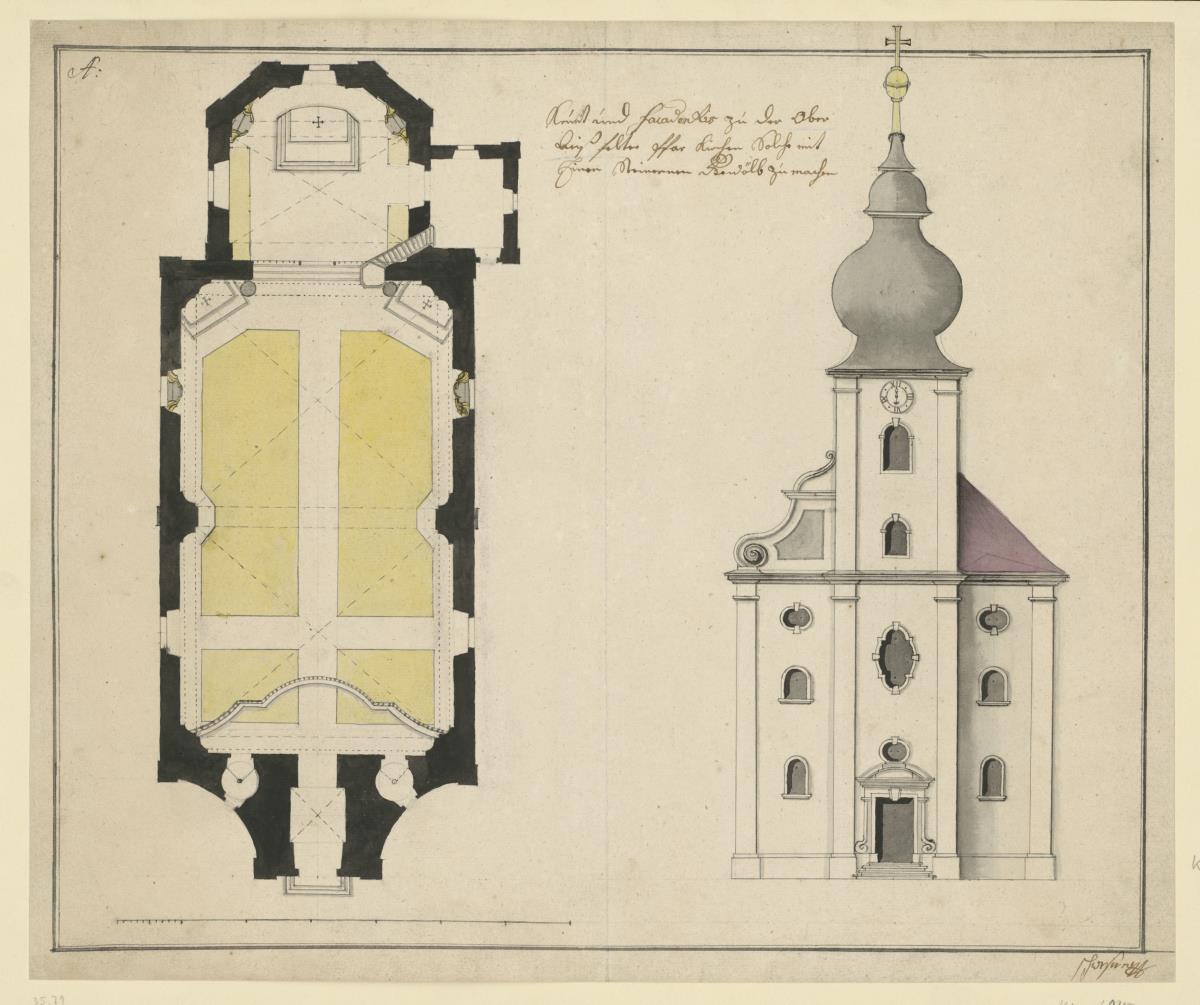 Entwurf der Pfarrkirche St. Burkard zu Oberailsfeld