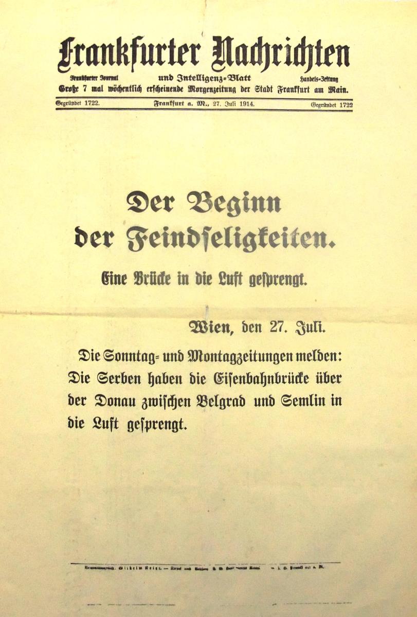 Der Beginn der Feindseligkeiten.