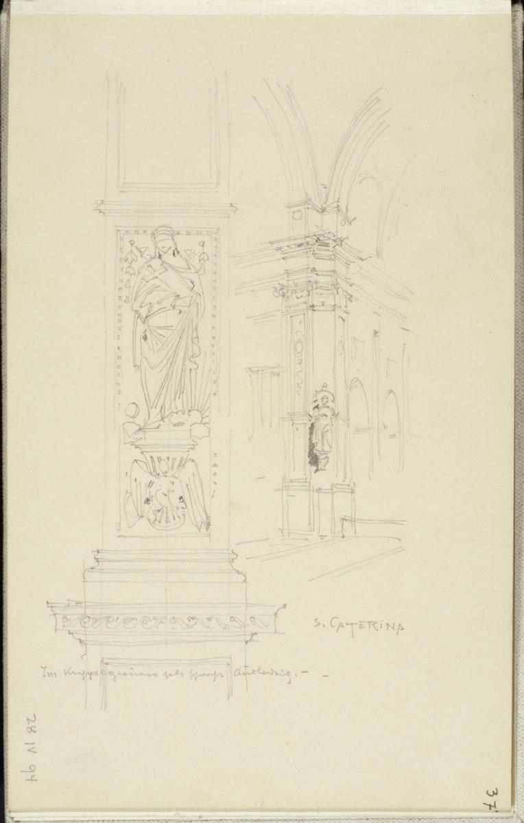 Sizilien, S. Catarina, Detailansicht des Innenraums