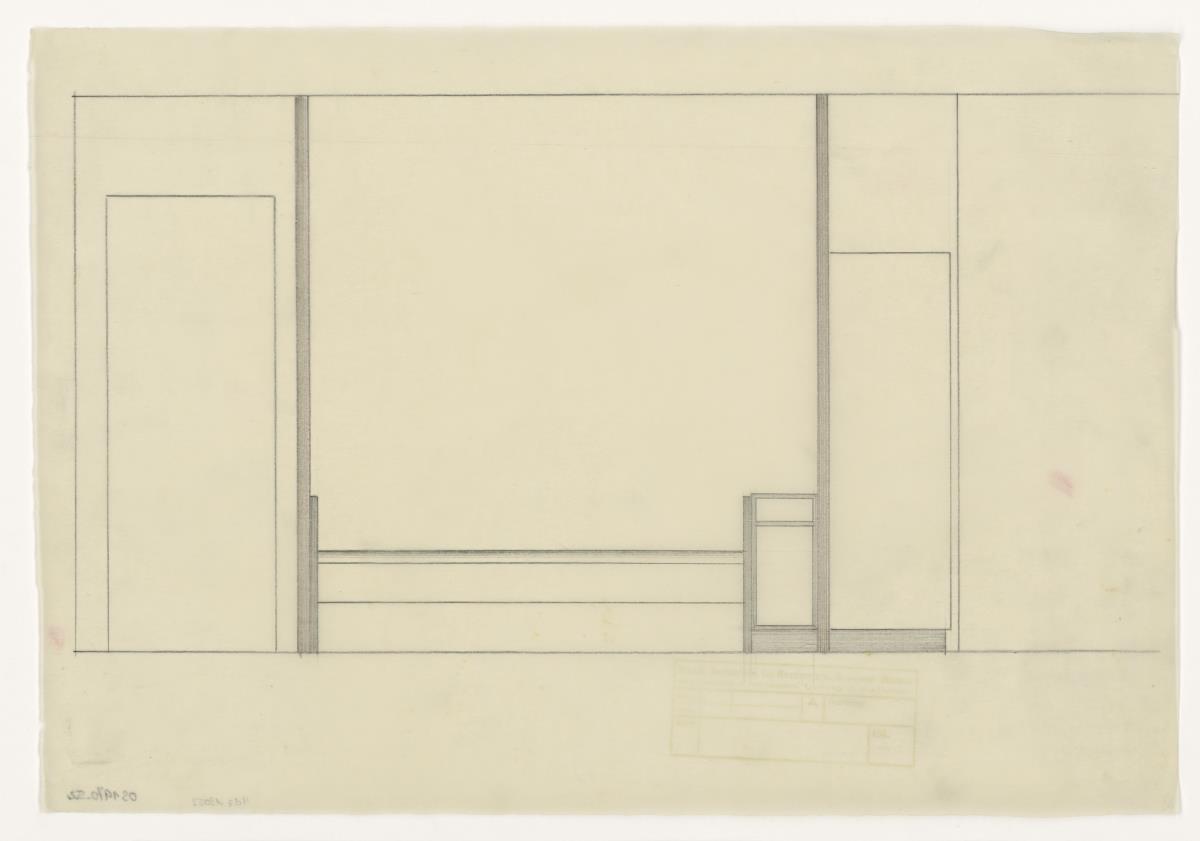 Gästezimmer, Seitenansicht, Auftrag Götsch, Musikheim (Möbelentwürfe, Wohnräume)