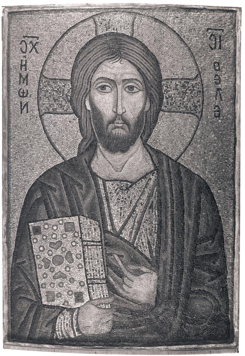 Mosaikikone mit Christus dem Barmherzigen
