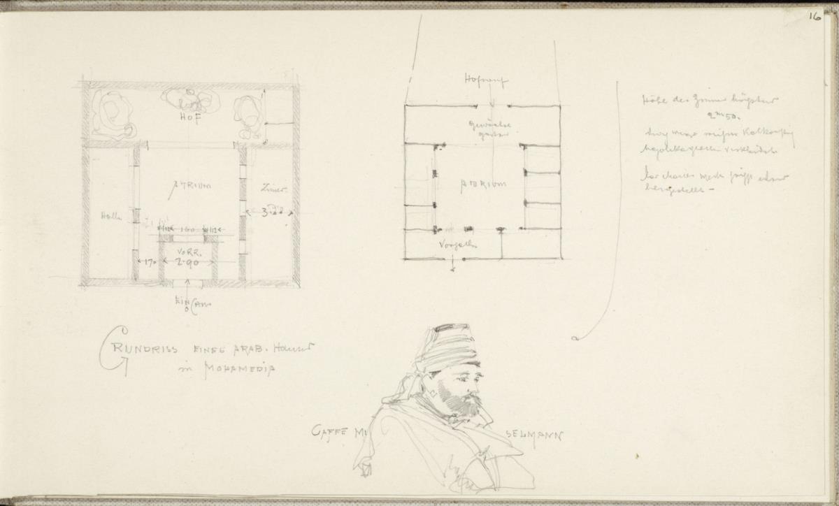 Marokko, Mohamedia, Grundriss eines Hauses