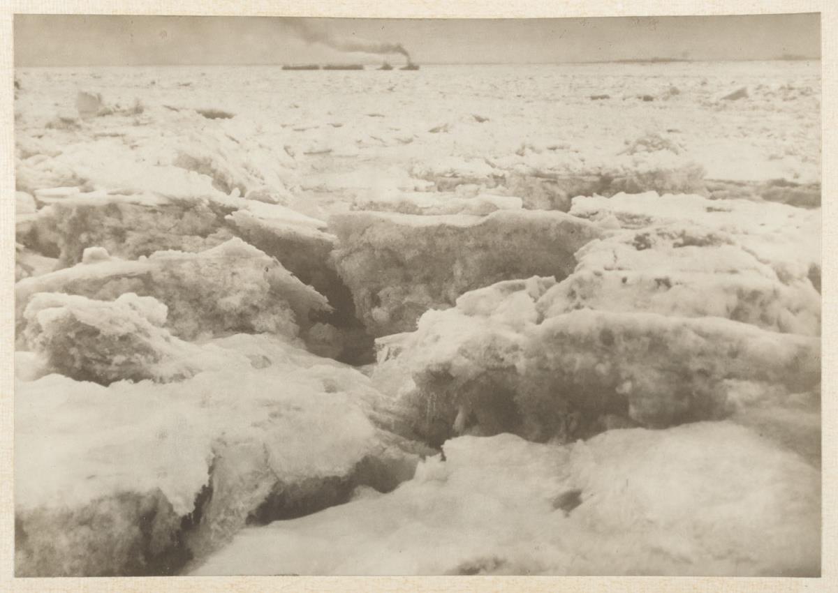 Die Elbe im Eis (aus dem Album "Hamburg: Land und Leute der Niederelbe", Nachträge)