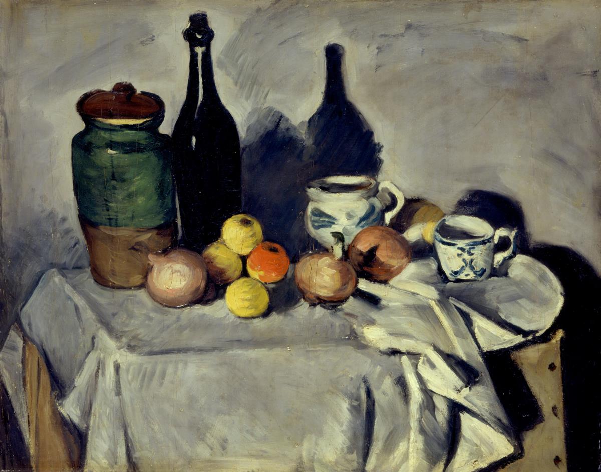 Stilleben (Früchte und Geschirr)