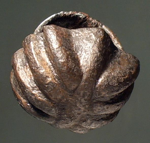 Gerippter Knopf mit Bandöse