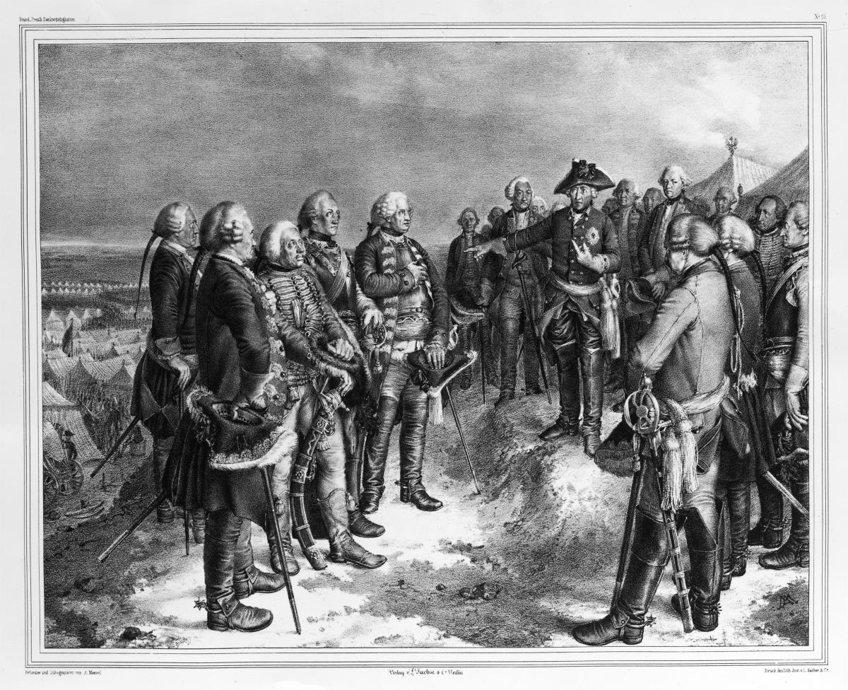 Ansprache Friedrich II. vor der Schlacht bei Leuthen am 5. Dezember 1757