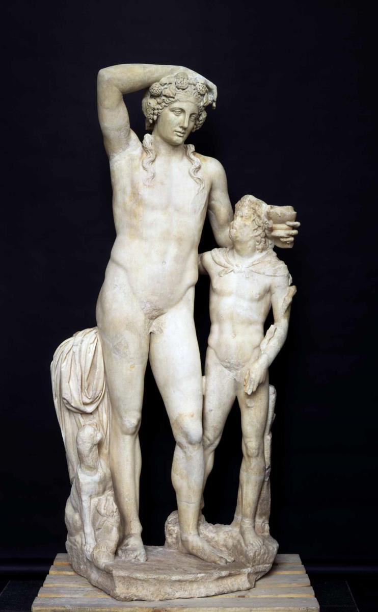 Statuengruppe mit Dionysos und Satyr
