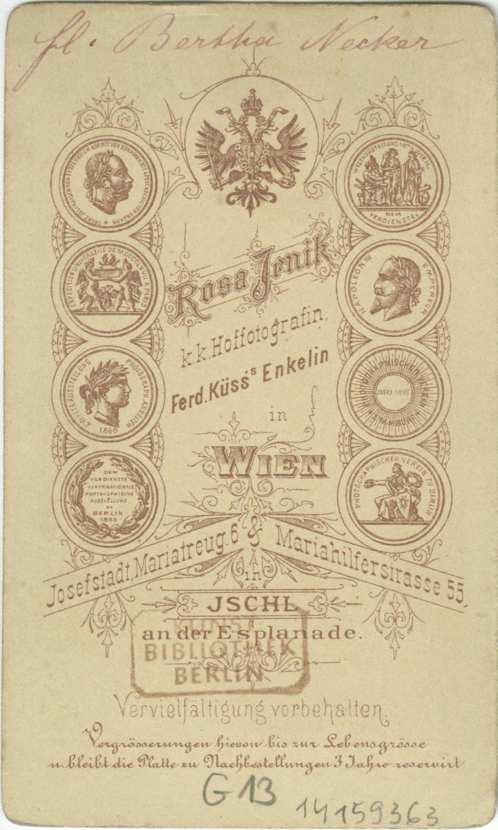 Porträt der Bertha Necker