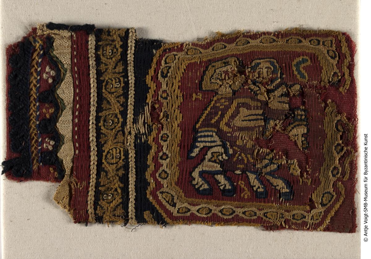 Fragment einer Wirkerei mit Flucht nach Ägypten