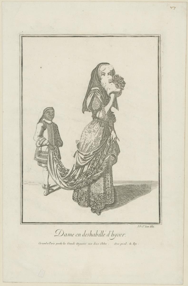 Dame en deshabillé d'hiver