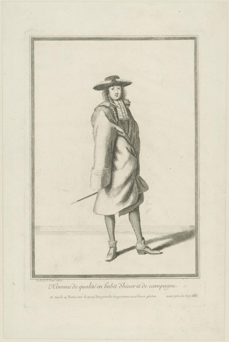 Homme de qualité en habit d'hiver et de campagne