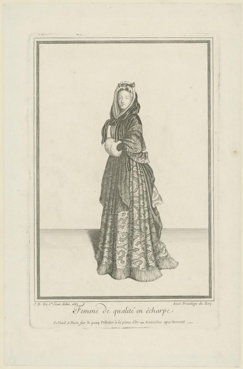 Femme de qualité en écharpe