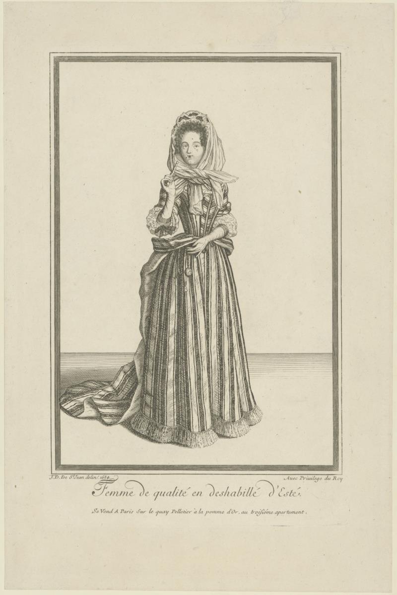 Femme de qualité en deshabillé d'esté