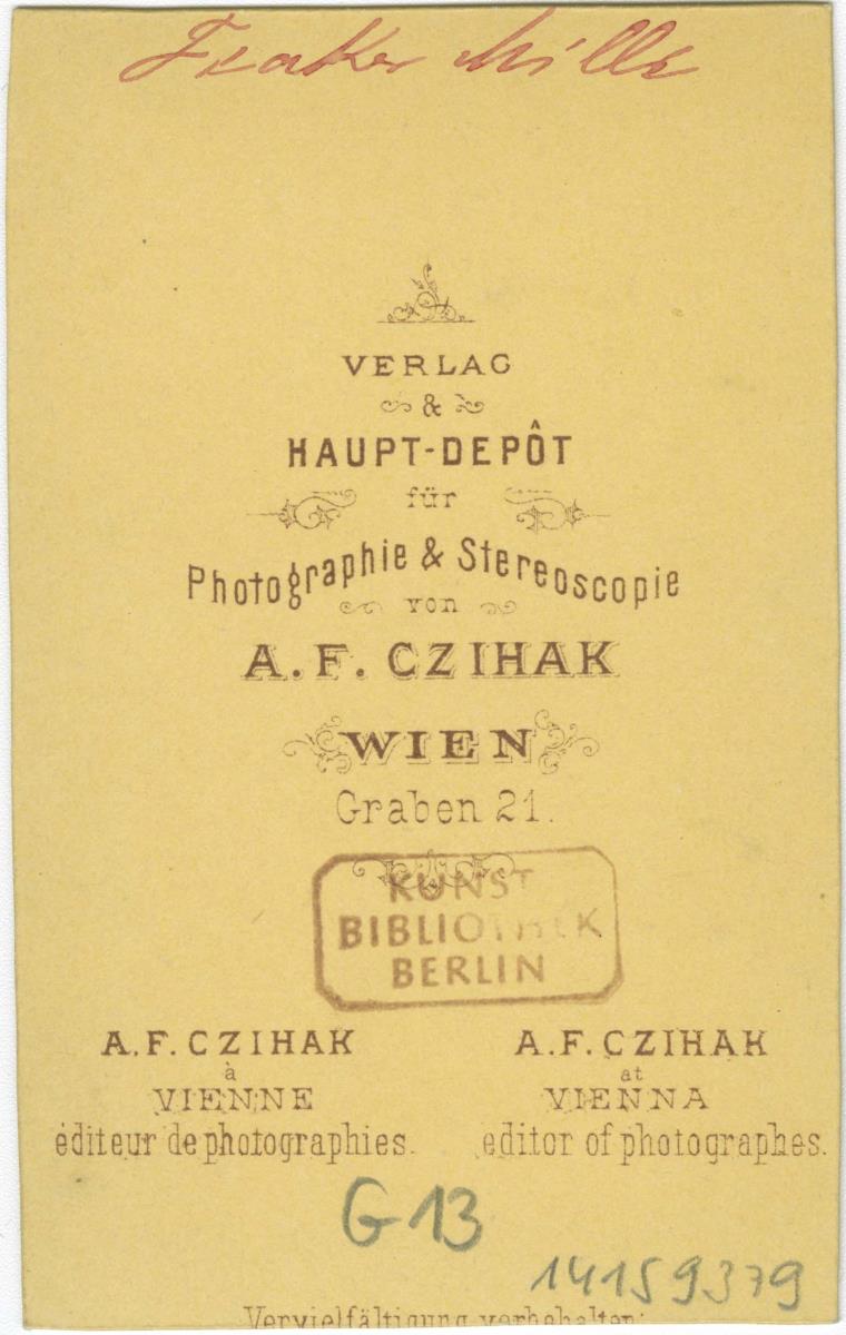Porträt der Emilie Turecek ("Fiaker-Milli") in Rollenkostüm