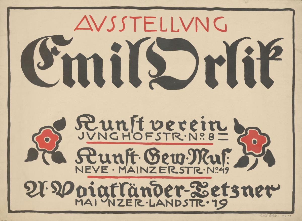 Ausstellung Emil Orlik Kunstverein, Kunstgewerbemuseum, U. Voigtländer- Letzner