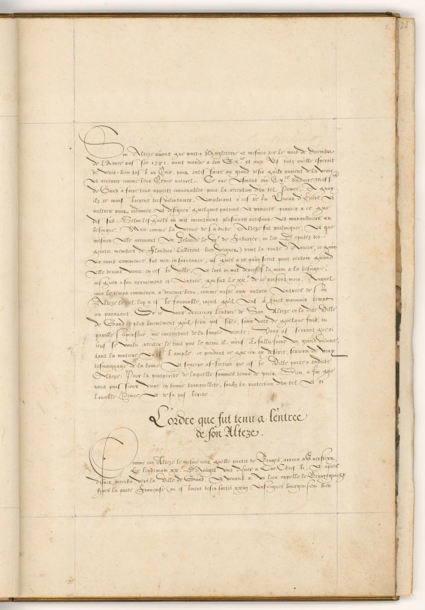 Textseite. in: Einzug des Herzogs von Anjou in Gent am 20. August 1582