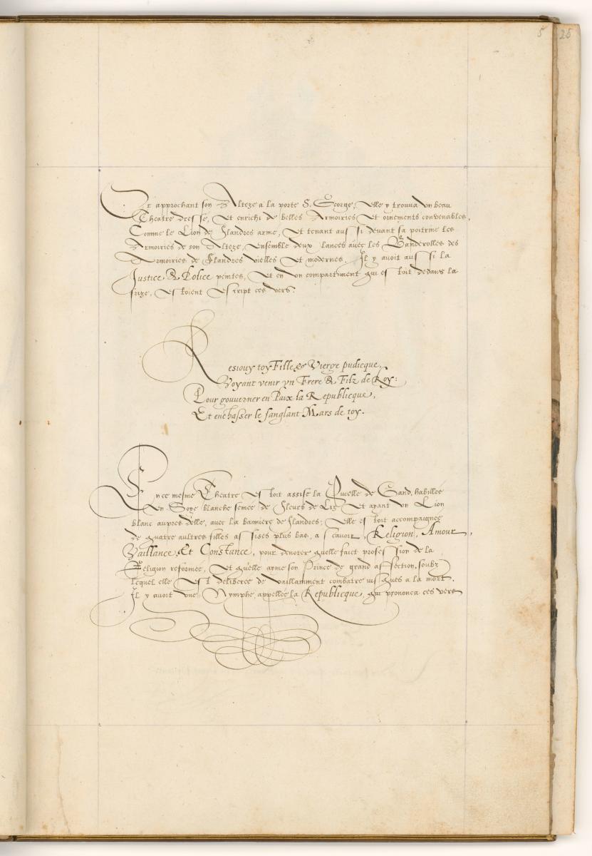 Textseite. in: Einzug des Herzogs von Anjou in Gent am 20. August 1582