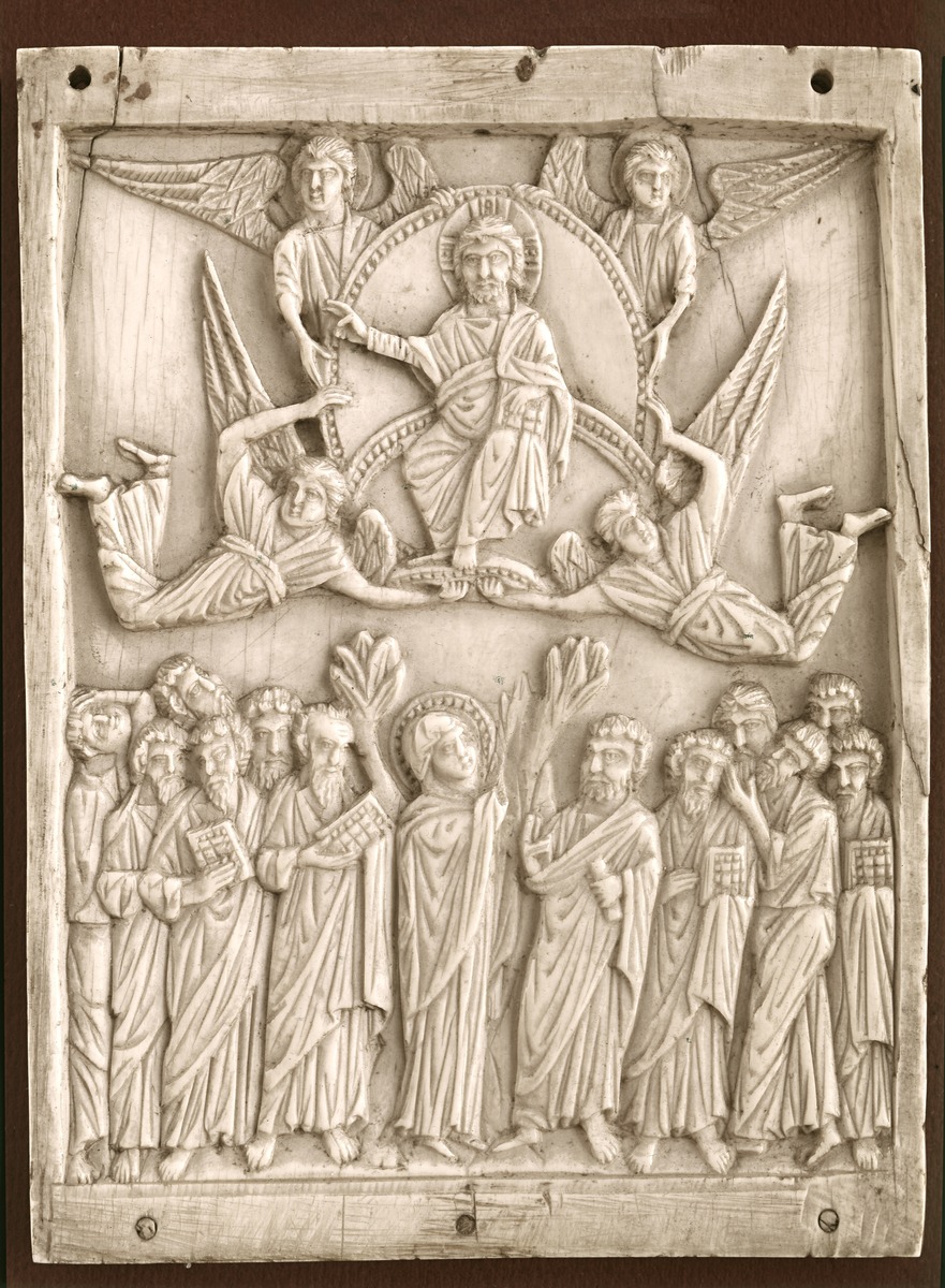 Mitte eines Klappaltares (Triptychons) mit der Himmelfahrt Christi