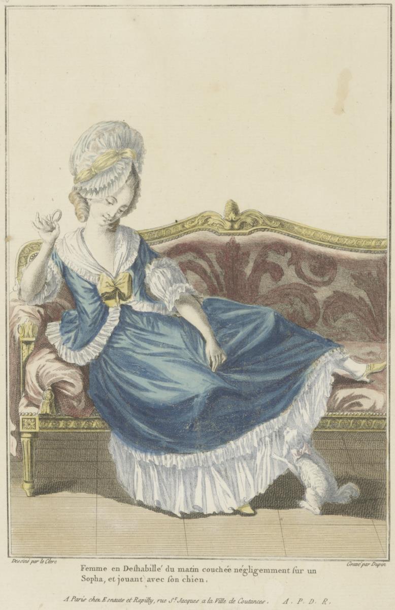Gallerie des Modes et du Costume Français: Femme en deshabillé du matin. J.51