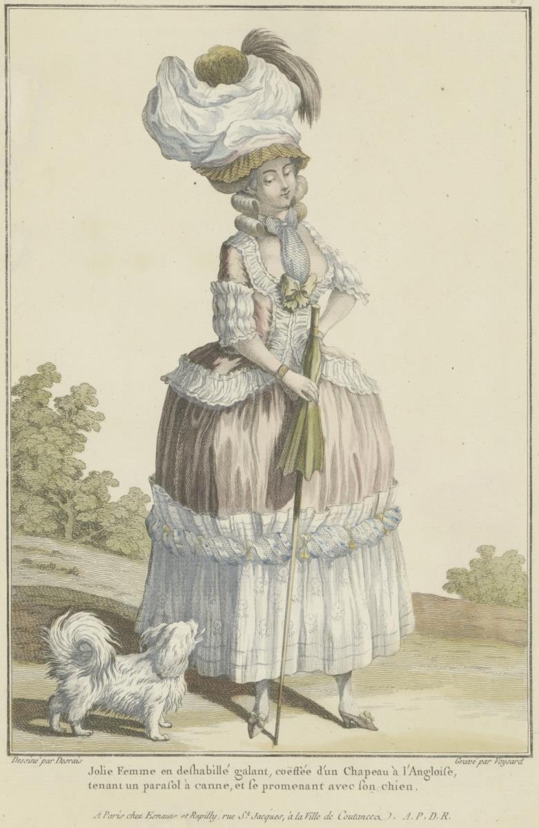 Gallerie des Modes et du Costume Français: Jolie Femme en deshabillé galant. L.64
